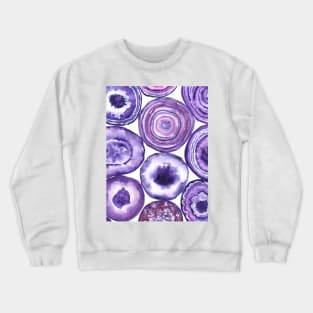 Purple agate pattern Crewneck Sweatshirt